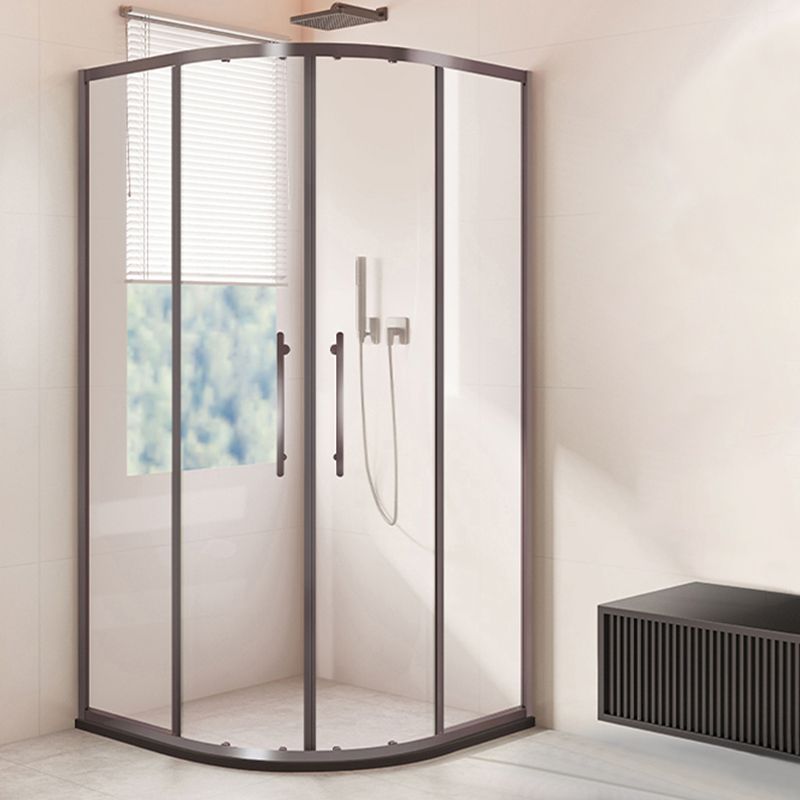 Framed Clear Shower Doors Double Sliding Tempered Shower Bath Door