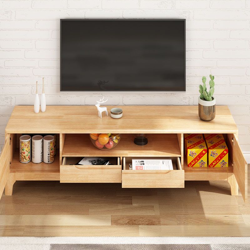 Nordic Solid Wood TV Cabinet Modern Small Family Bedroom Living Room TV Cabinet Console