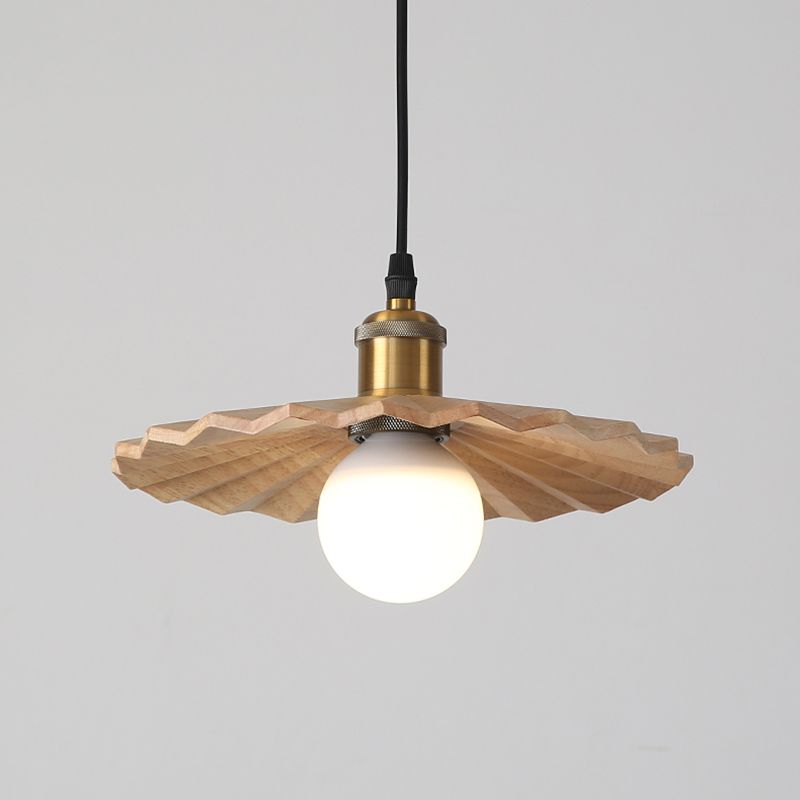 Modern Style Cone Shape Pendant Lighting Wood Pendant Light for Bedroom