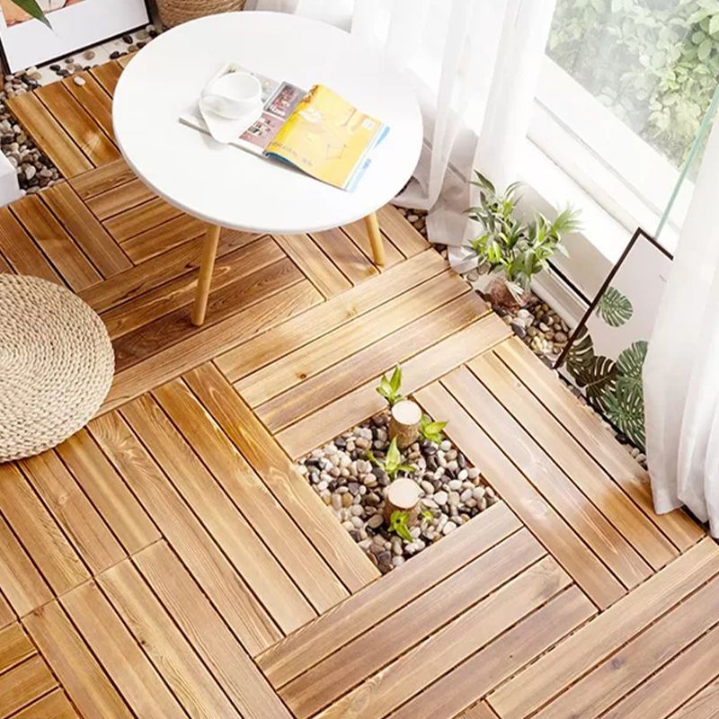 Parquet Pine Floor Tile Water Resistant Click Lock Tradition Wooden Floor for Living Room