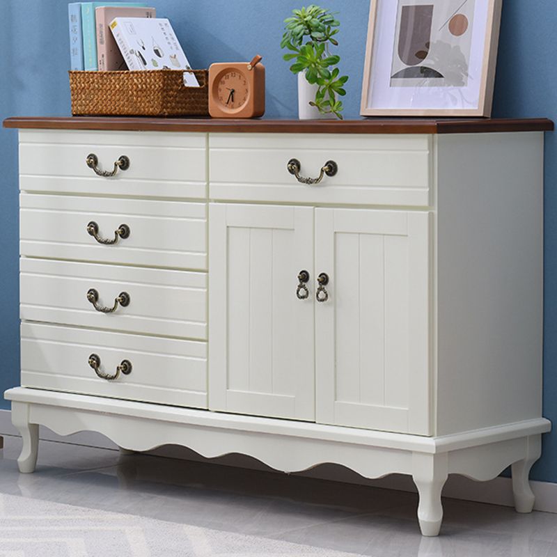 Contemporary Matte Finish Storage Chest Horizontal Solid Wood Combo Dresser