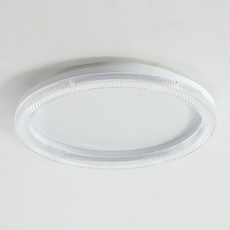 Single White/Golden Flush Mount Lighting Round Ceiling Light for Bedroom