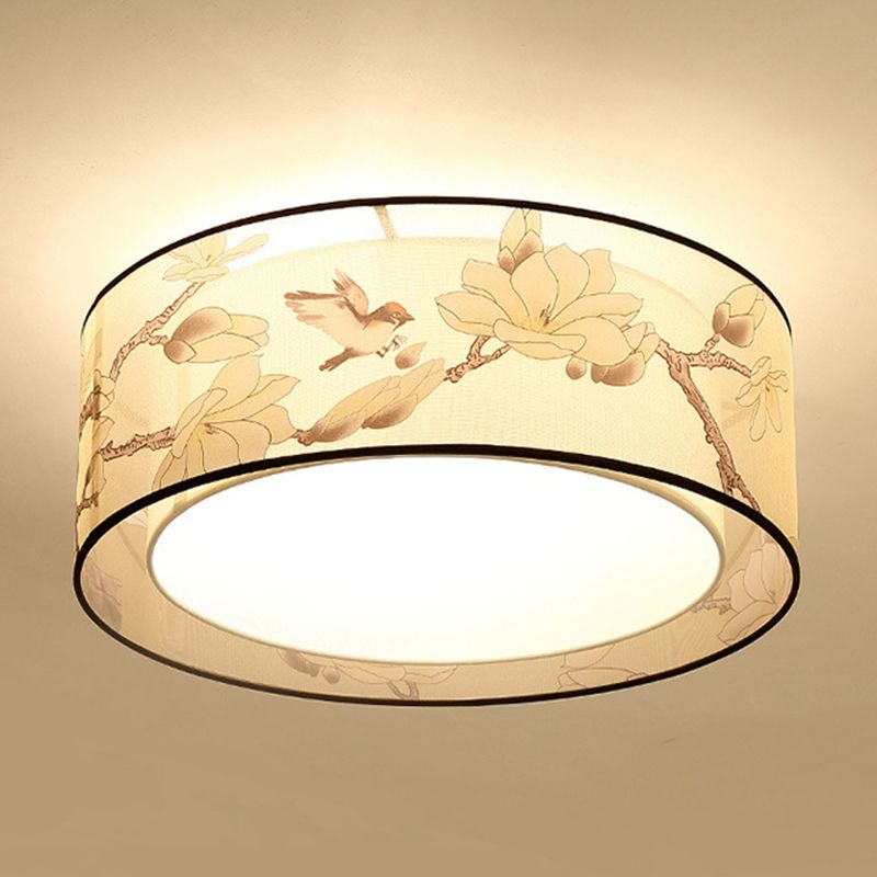 Modern Style Fabric Ceiling Light Multi Lights Ceiling Mount Light for Dining Room