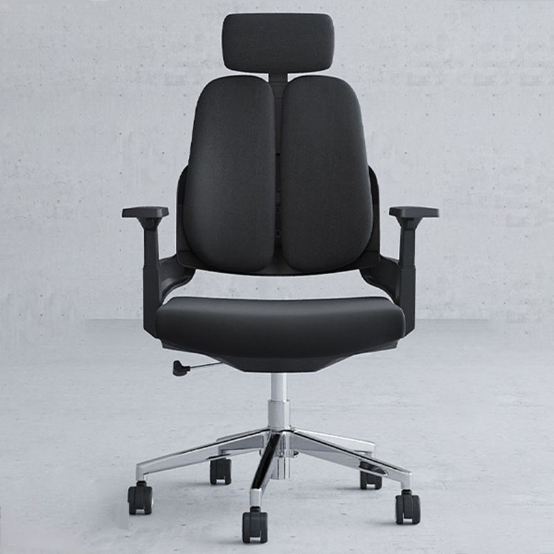 Modern Fixed Arms Desk Chair Headrest Included Task Chair for Office