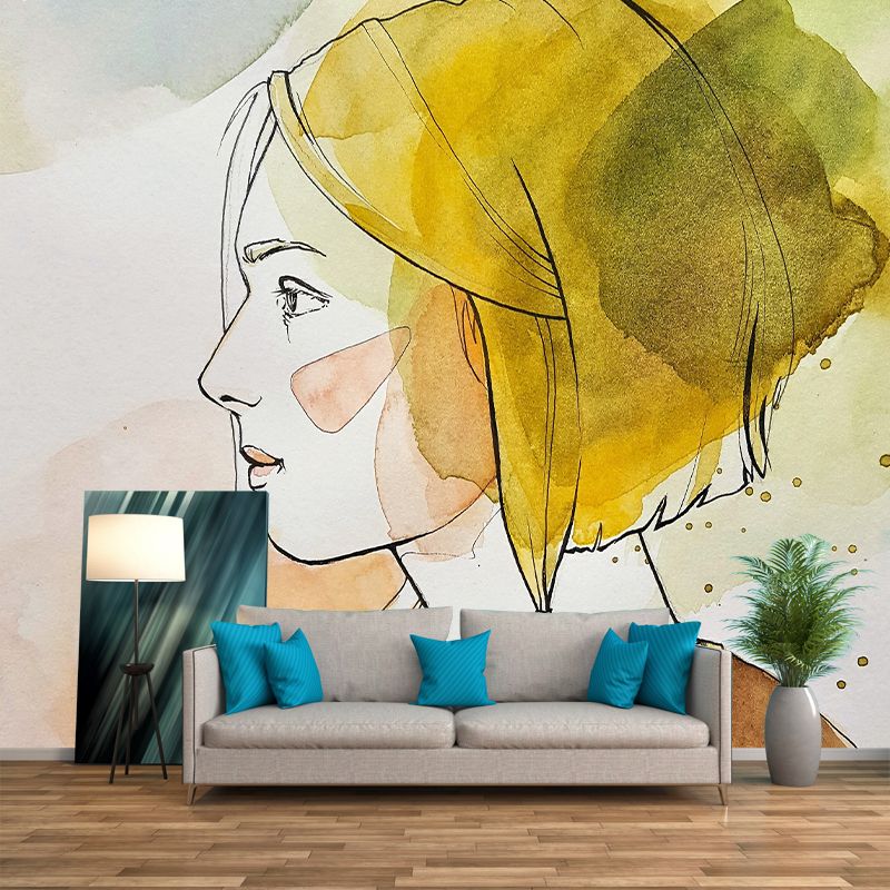 Environment Friendly Mural Wallpaper Character Illustration Indoor Wall Mural