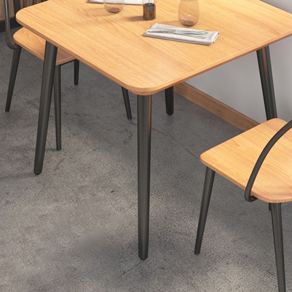 Industrial Style Dining Table Solid Wood 4 Legs Table for Dining Room