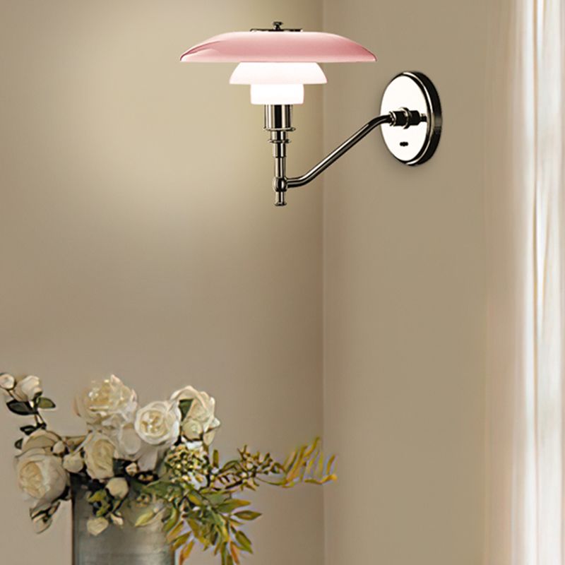 Contemporary Glass Wall Light Fixture Simple Wall Light Sconce for Bedroom