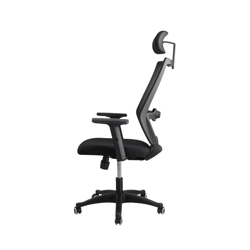 Contemporary Breathable AirGrid Office Chair Microfiber Black High Back Chair