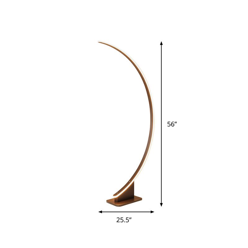 Metallisch gebogene Bodenbeleuchtung nordischer Kaffee -LED -LED STELLSPEKTE SCHNELL