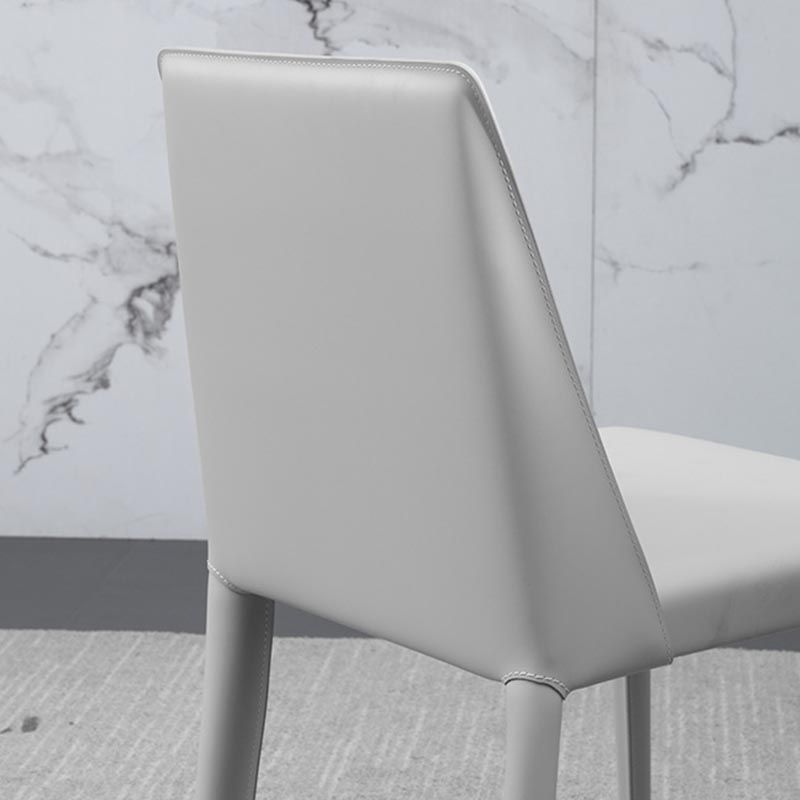 Modern Dining Chairs Armless Chairs with Metal Legs for Kitchen