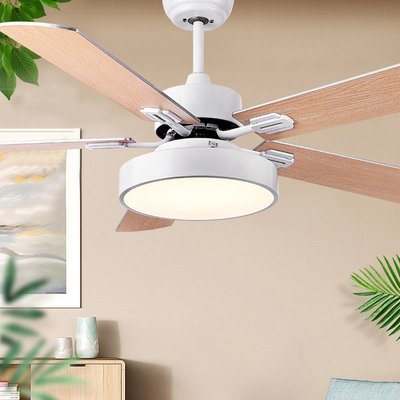 Unique Shape Ceiling Fan Light Kids Style Metal 1-Light Ceiling Fan Lamp for Living Room