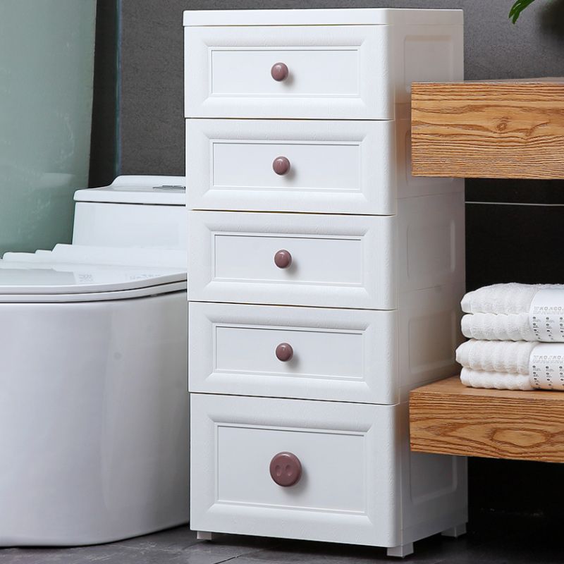 Contemporary Vertical Baby Dresser Plastic Kids Furniture for Bedroom