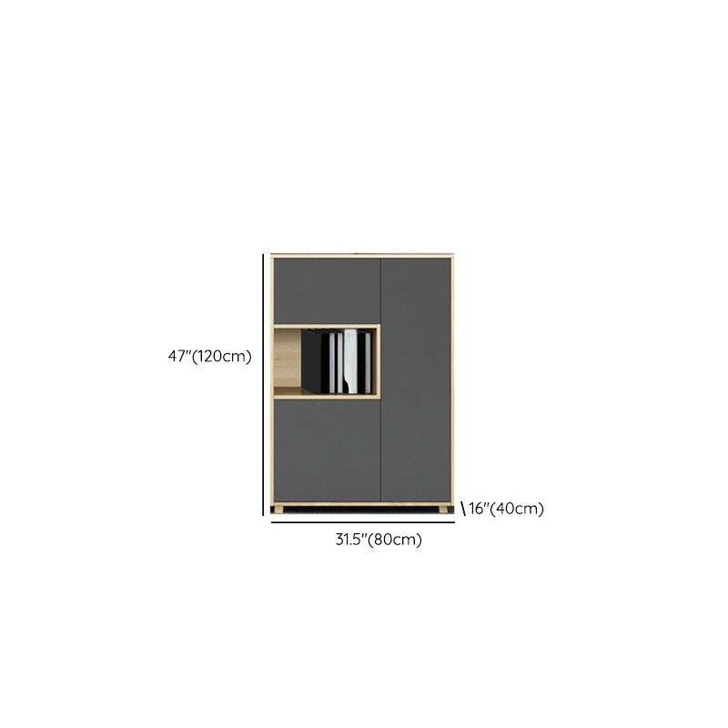 Contemporary File Cabinet Wood Frame Vertical File Cabinet for Office