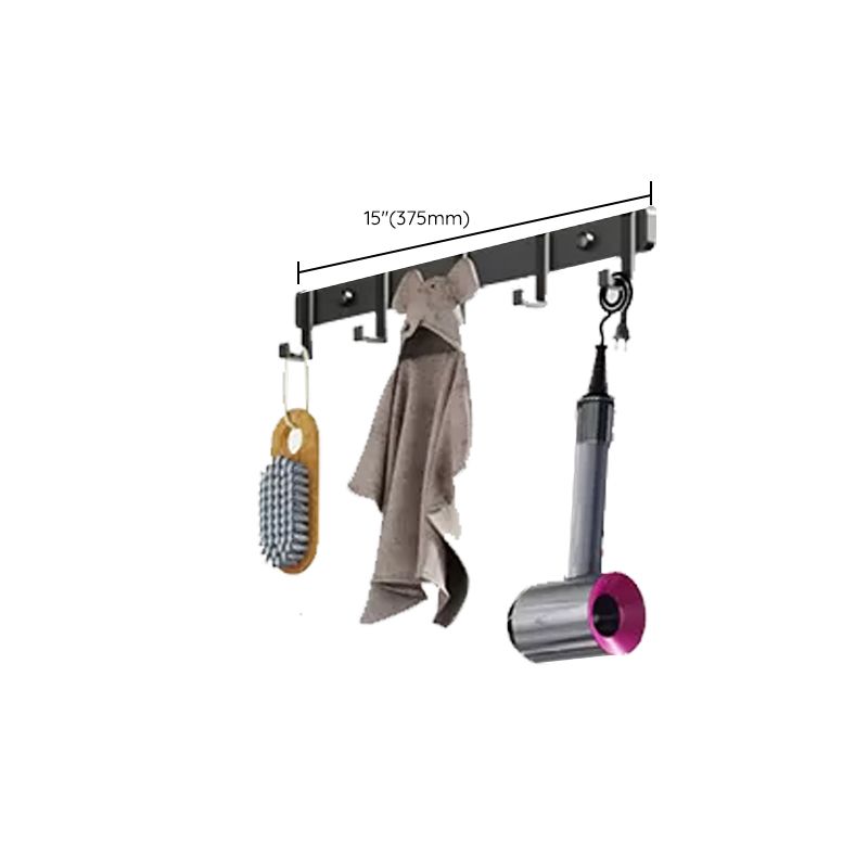 Modern Matte Black Bathroom Accessory Set Towel Bar/Paper Holder/Robe Hook Included