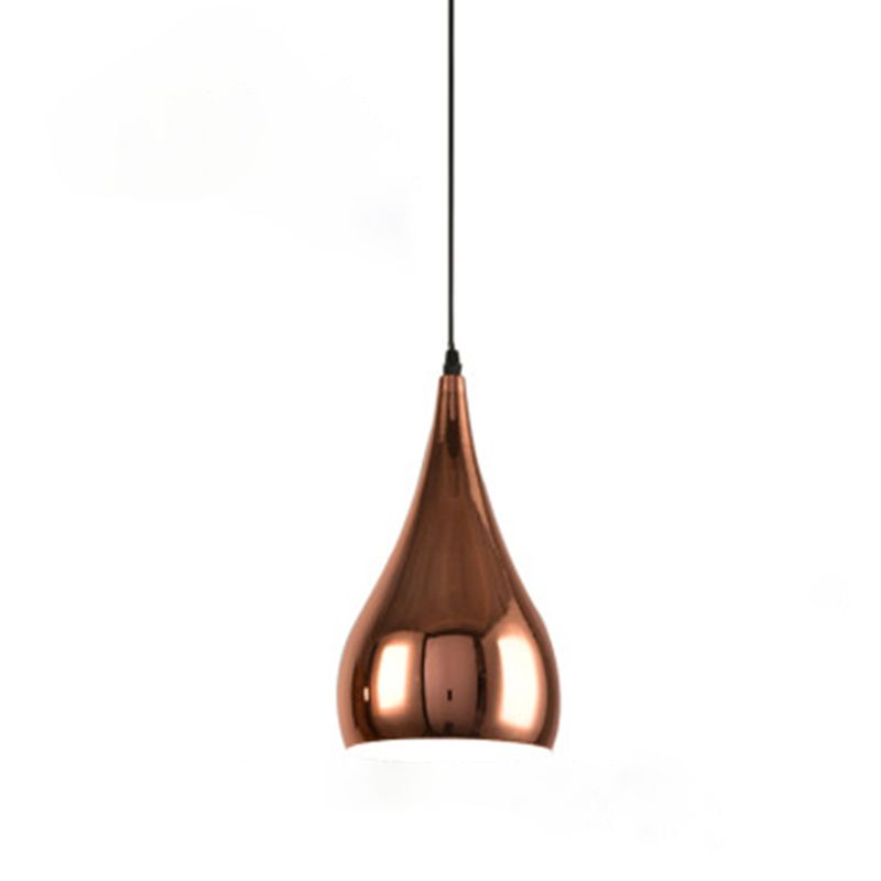 Kit de lumière pendentielle ombragée en métal moderne en or rose suspendu luminaire pour salle à manger