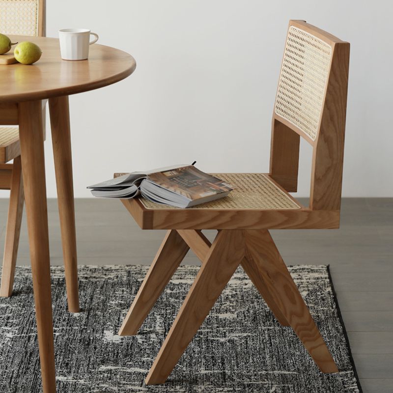 Armless Dining Chairs Modern Solid Wood Side Chairs for Dining Room