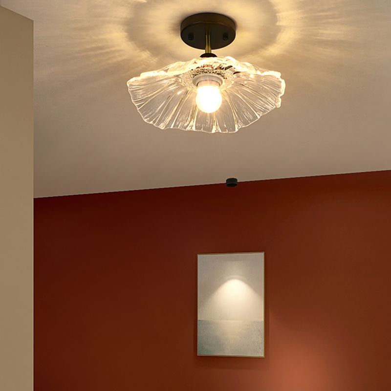 Nordic Style 1-Light Ceiling Lamp Wooden Ceiling Light for Living Room