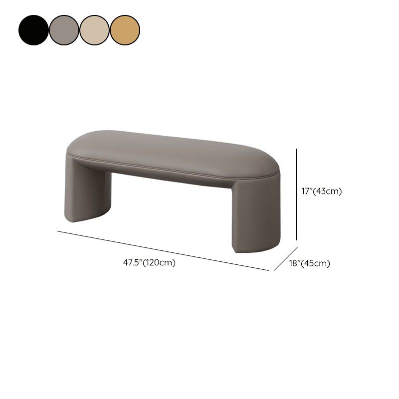 Modern Entryway Bench Solid Color Seating Bench with Upholstered , 17.55-inch W