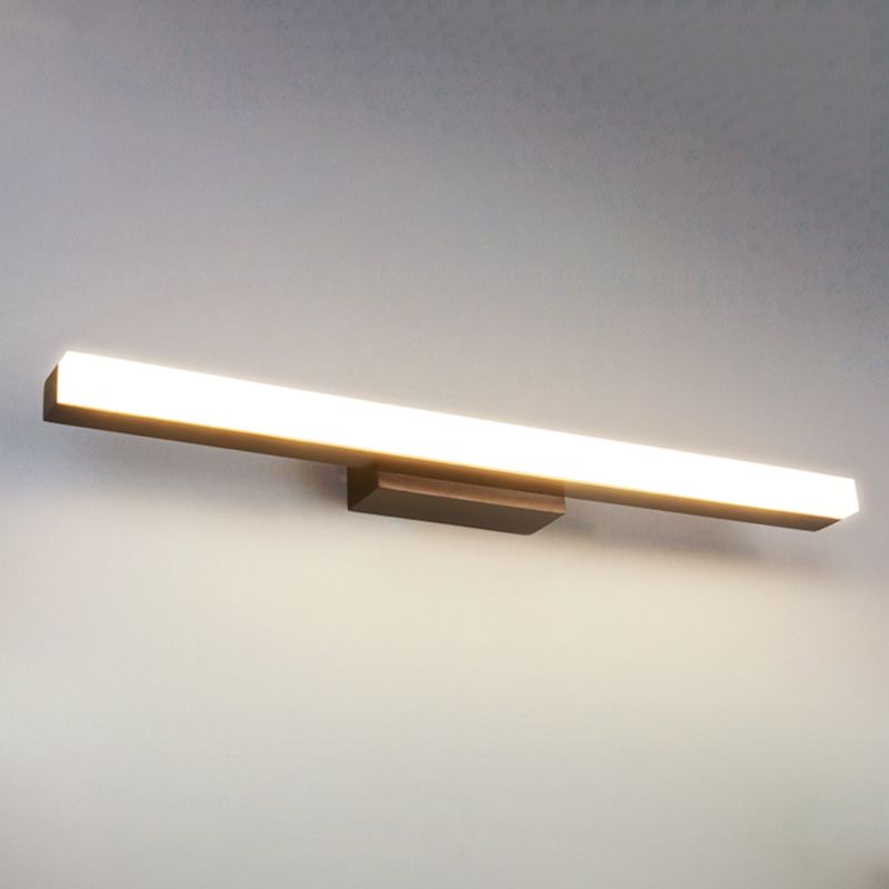 1 lichte lineaire ijdelheid wandlampen moderne stijl houten ijdelheid spiegelverlichting