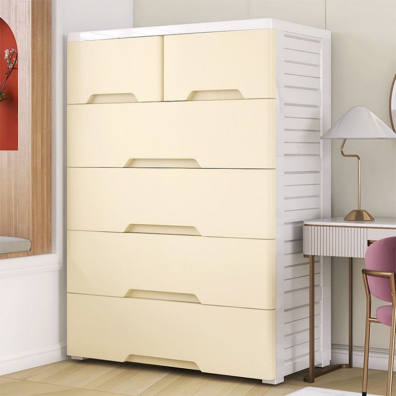 Contemporary Baby Dresser Plastic Vertical Kids Furniture with Drawers for Bedroom