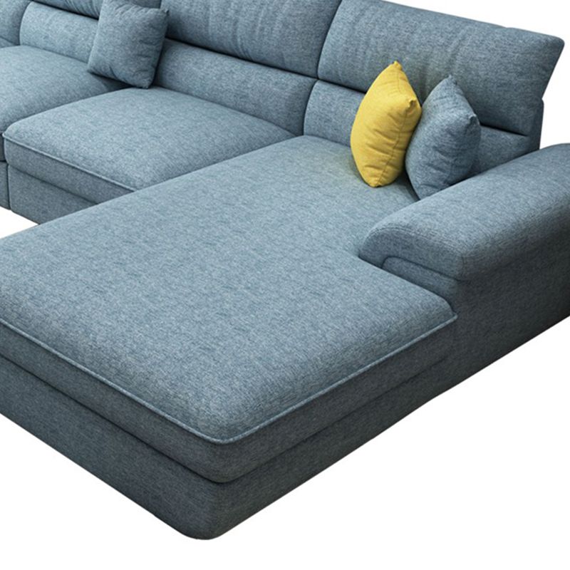 Pillow Top Arm Sectional Contemporary Sectional with Removable Cushions for Living Room