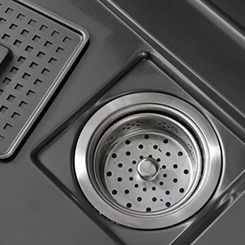 Contemporary Stainless Steel Undermount Kitchen Sink Single Bowl Kitchen Bar Sink