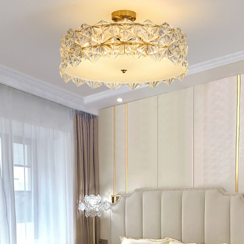 Contemporary Ceiling Light Creative Glass Flush Mount Light Fixture for Bedroom