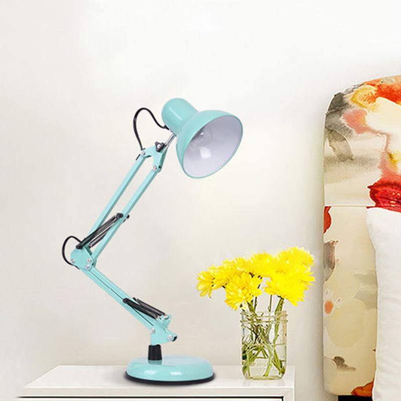 Macaron Adjustable Table Lamp 1-Light Desk Light with Iron Shade for Bedroom