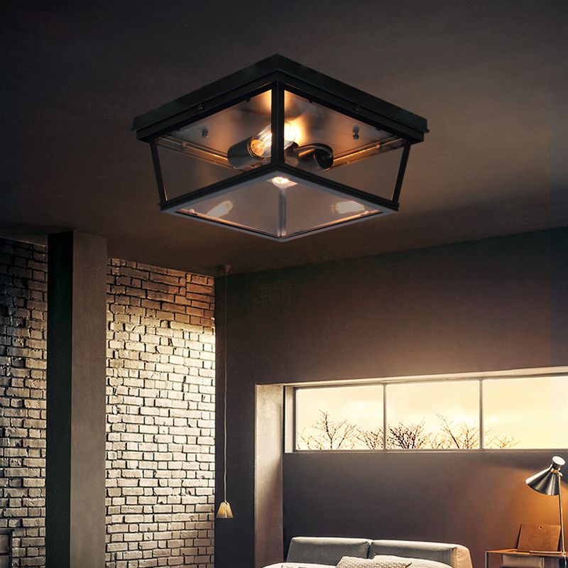 Metal Ceiling Light Fixture Industrial Style Ceiling Flush Mount