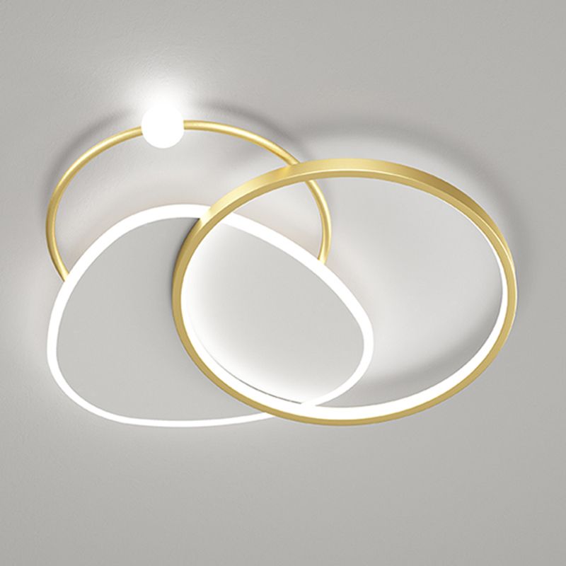 3 Lights Simplicity Ceiling Lighting Fixture LED Flush Ceiling Light for Living Room