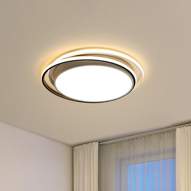 Plafonnier encastré à LED ronde ultra-mince moderne en acrylique pour salon