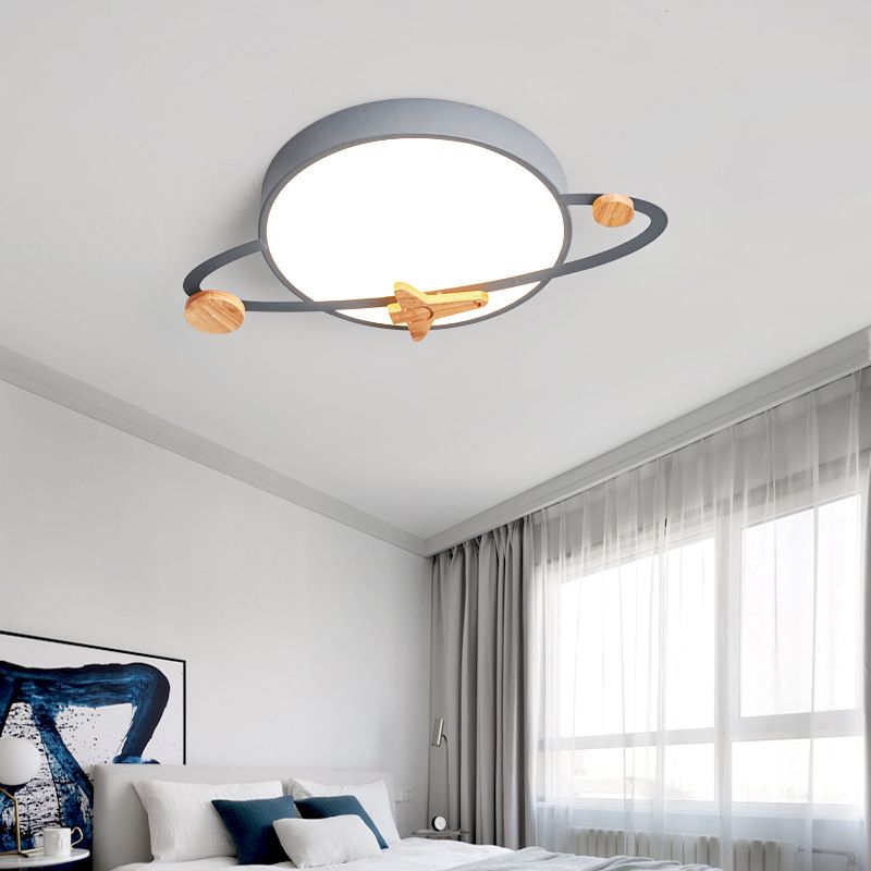 Modern LED Ceiling Light Gray/White Flush Mount Lighting for Home