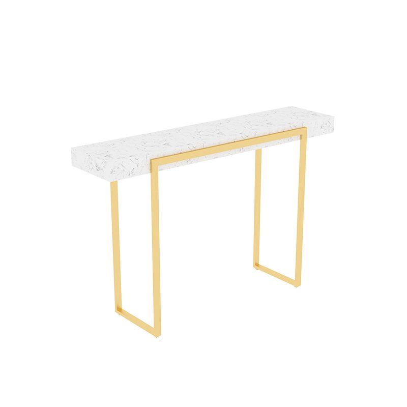 Glam Marble Rectangle Console Table Scratch Resistant Stain Resistant Console