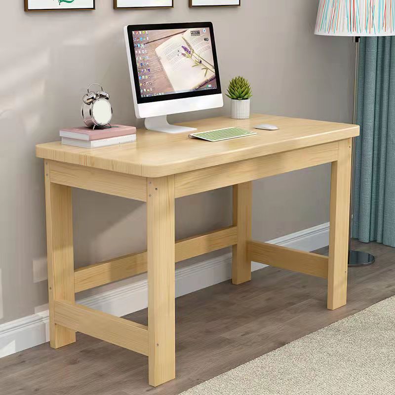 Natural Child Desk and Chair Modern Home Kids Writing Desk in Pine Wood