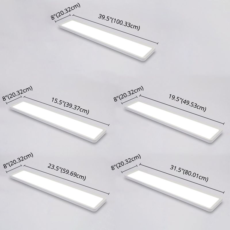 Modern Rectangle Flush Ceiling Light Fixtures Metal Flush Mount Ceiling Light Fixture for Office