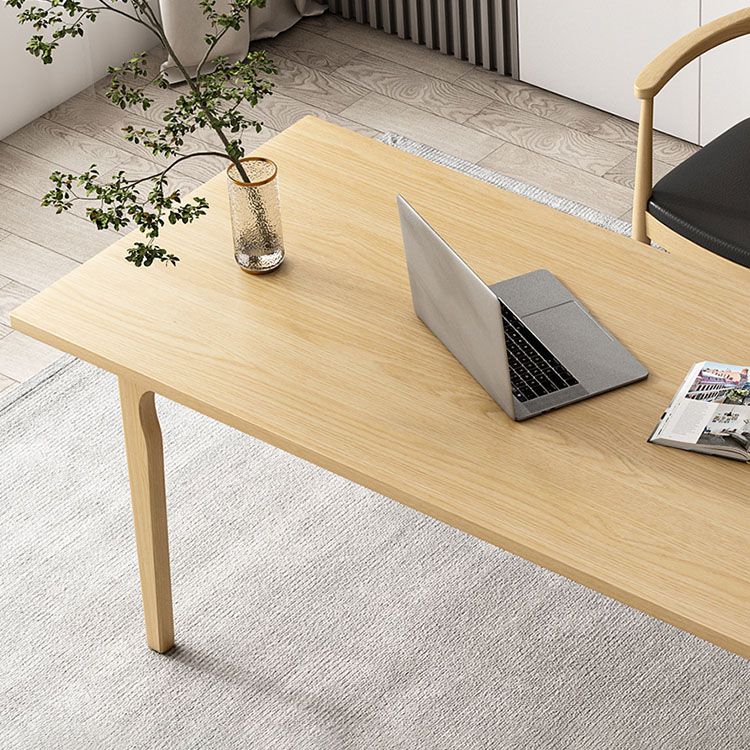 Modern Writing Desk Rectangular Solid Wood Office Desk for Home