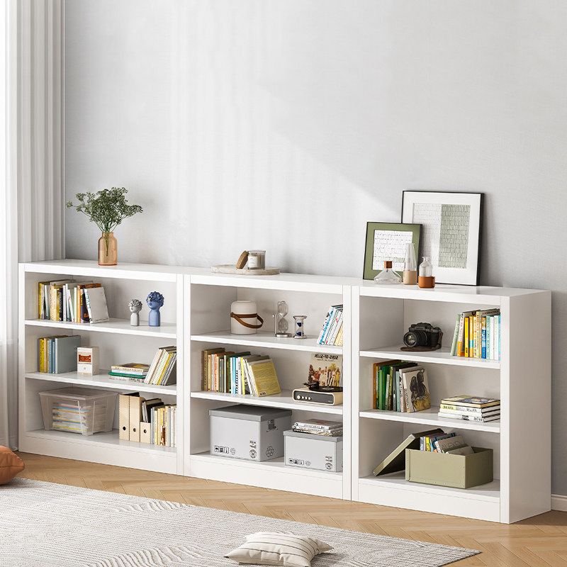 Scandinavian Shelf Manufactured Wood Standard Kids Bookcase in Natural/White