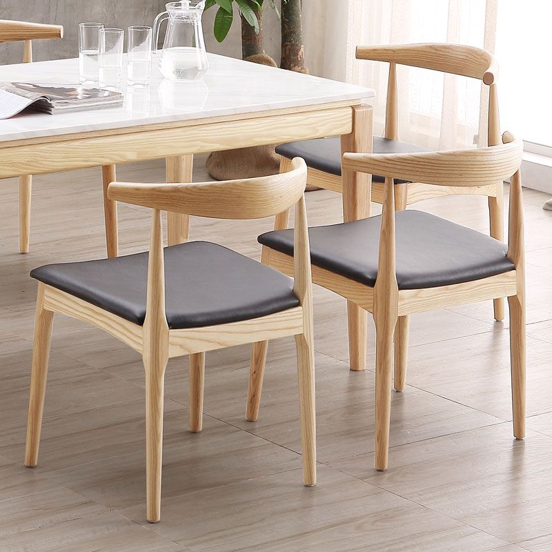 Modern Dining Room Side Chairs Solid Wood Kitchen Armless Chairs