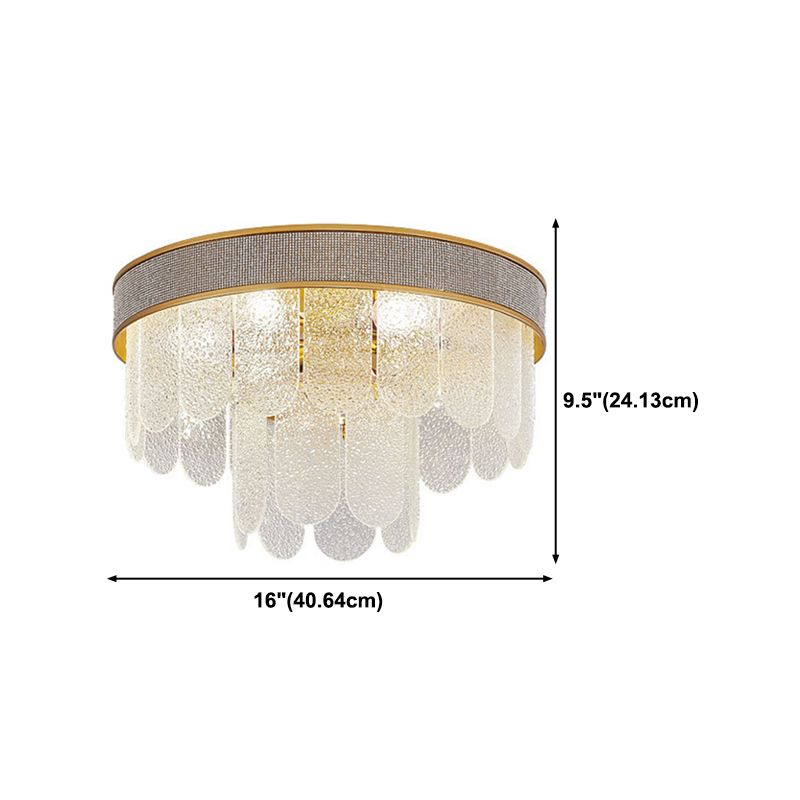 Modern Ceiling Light Simple Glass Flush Mount Light Fixture for Bedroom