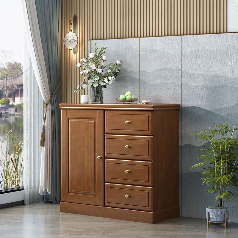 Traditional Vertical Combo Dresser Wooden Storage Chest with 4 / 5 Drawers for Bedroom