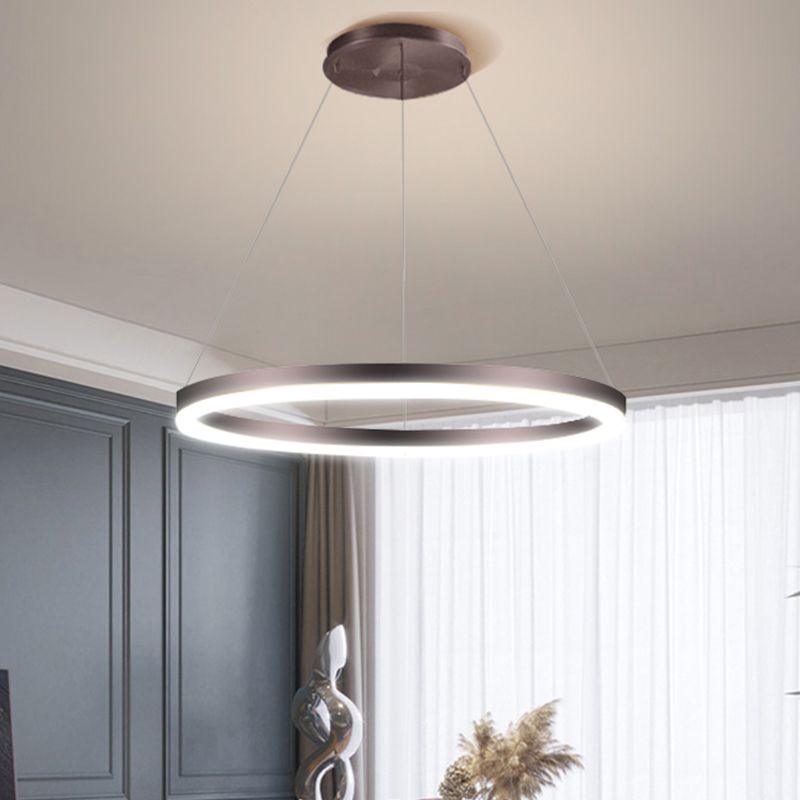 Wheel Shape Metal Pendant Light Fixture Modern Style 1-Light Hanging Light Fixture