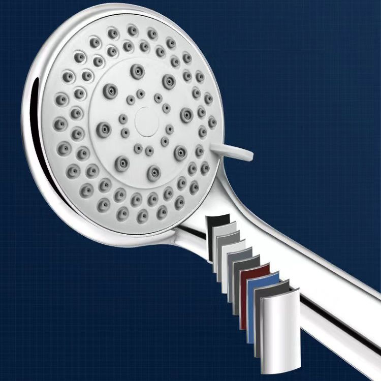 Basic Handheld Shower Head Round Standard Shower Heads in Silver