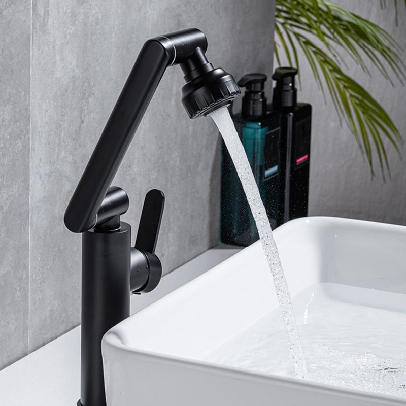 Swivel Spout Bathroom Faucet Single Hole Bathroom Sink Faucet with Lever Handle