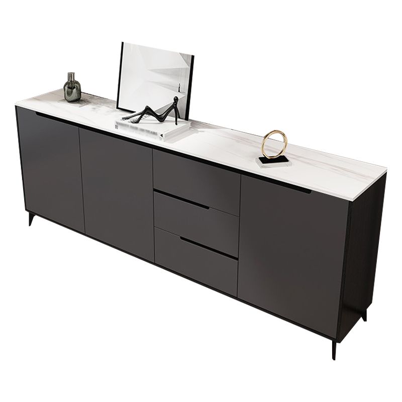 Contemporary Engineered Wood Sideboard Storage Sideboard for Dining Room