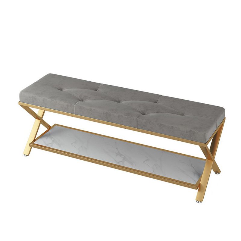 13.8" Wide Contemporary Seating Bench Upholstered Tufted Bench