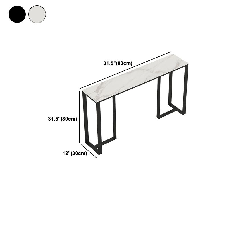 Contemporary Slate Rectangle Stain Resistant 4 Legs Console Table