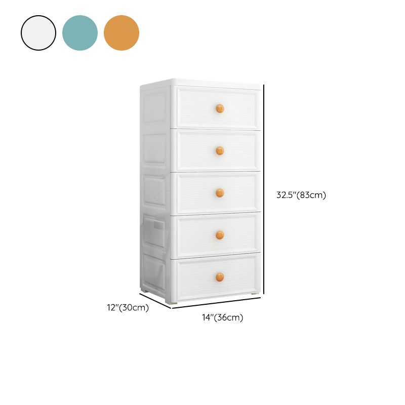 Ultra-Modern Plastic Kids Dressers Vertical Kids Furniture with Drawers for Bedroom