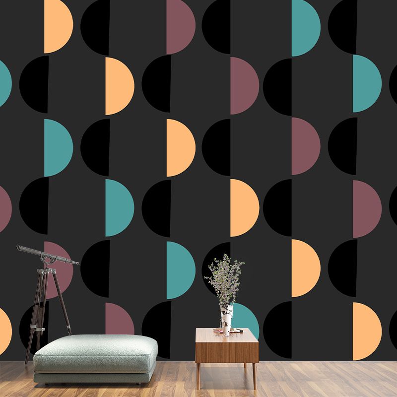 Illustration Mural Stain Resistant Geometric Contemporary Bedroom Colorful Wallpaper