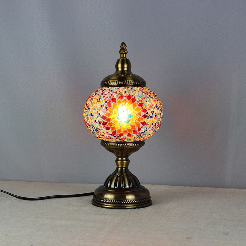 Southeast Asia Style Turkish Mosaic Desk Light Glass Lamp Shade Table Lamp Fixture