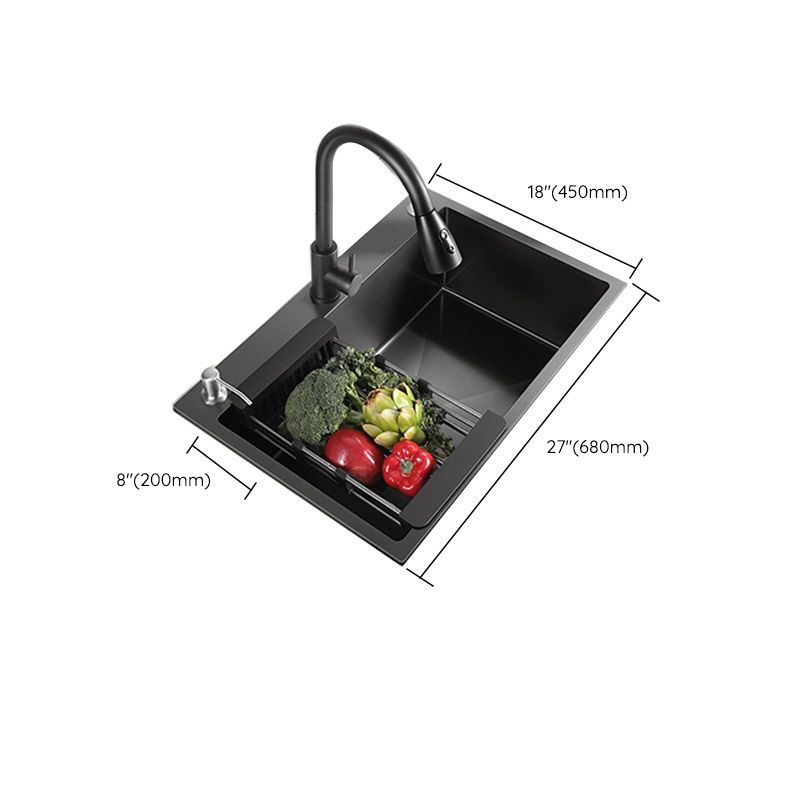 Contemporary Kitchen Sink Stainless Steel Colorfast Drop-In Kitchen Sink